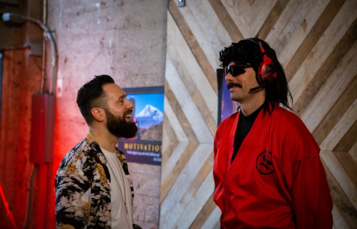  Dr Disrespect and Daniel Lopez on set 